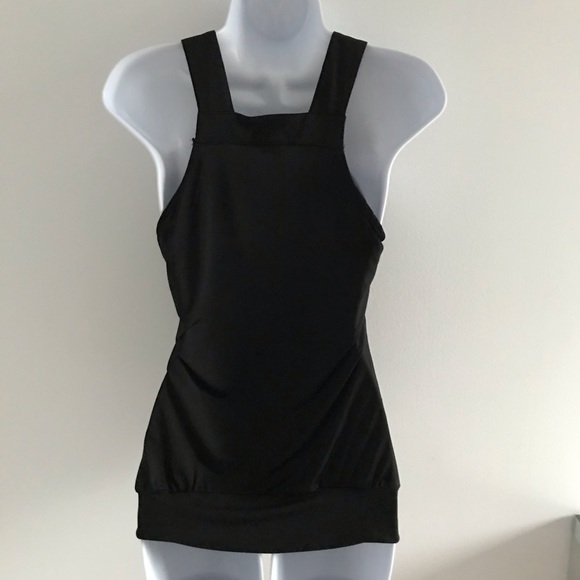NWOT XOXO Black Roped Criss Cross Ruffled Women’s Tank Top - Picture 11 of 11